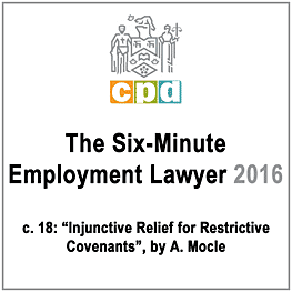 The Six-Minute Employment Lawyer 2016 (LSUC CPD) c.18 by Mocle - discusses TSI (No.1)