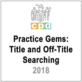 Practice Gems: Title & Off-Title Searching (LSUC CPD 2018) - c.6 by Moore - cites Amberwood
