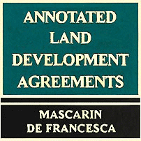 Annotated Land Development Agreements - Mascarin & deFrancesca - discusses Amberwood, cites Swamp