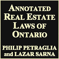 Annotated Real Estate Laws of Ontario - Petraglia Sarna - quotes Amberwood
