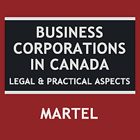 Business Corporations in Canada - Martel - quotes Total Crane; cites St Lawrence 5 times; cites Mottillo