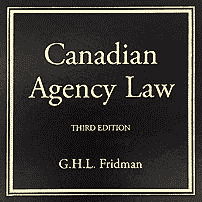 Canadian Agency Law (3rd ed.) - Fridman - cites Total Crane