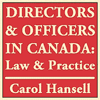 Directors & Officers in Canada - Hansell - cites St Lawrence 4 times