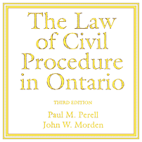 The Law of Civil Procedure in Ontario (3rd ed., 2017) - Morden & Perell - cites Machado, Amberwood, and Total Crane