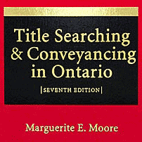 Title Searching & Conveyancing in Ontario (7th ed.) - Moore - cites Amberwood