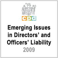 Emerging Issues in Directors' Liability (LSUC CPD 2009) c.3 by Puri - cites St Lawrence