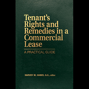 Tenant's Rights & Remedies in a Commercial Lease (1st ed., 1998) (Haber, ed.) - see c.4 by Simm