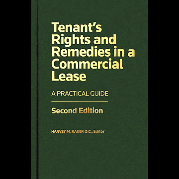 Tenant's Rights & Remedies in a Commercial Lease (2nd ed., 2014) (Haber, ed.) - see c.4 by Simm