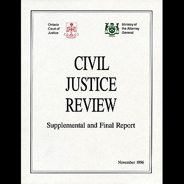 Civil Justice Review (Justice Osborne) 1996 - see vol.2 for chapter by Simm et al.