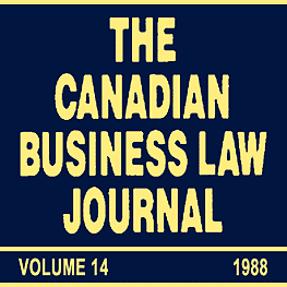 14 Canadian Business Law Journal 387-398 (1988) Trebilcock - assisted