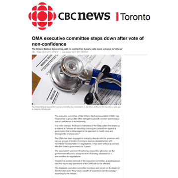 CBC News 2017-02-07 - OMA executive committee resigns