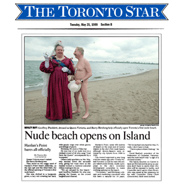 Toronto Star 1999-05-25 - Hanlan's Point CO-zone opens