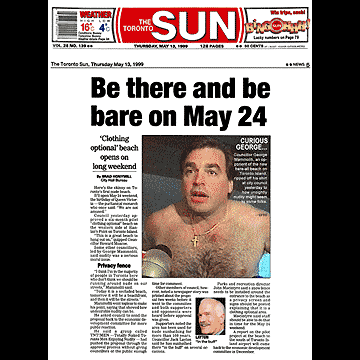 Toronto Sun 1999-05-13 p5 - Toronto Council creates Hanlan's Point CO-zone
