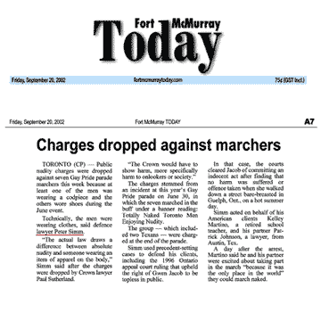 Fort McMurray [Alberta] Today 2002-09-20 - Charges gone