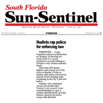 South Florida Sun-Sentinel 1999-06-16 - Police harass swim