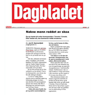 Dagbladet [Norway] 2002-09-21 - Simm convinces prosecutors to drop charges