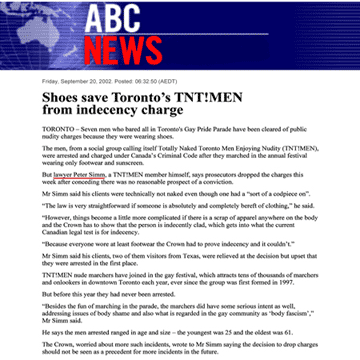ABC [Australian Broadcasting Corp.] News 2002-09-20 - Charges gone