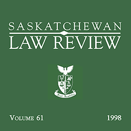 61 Sask Law Review 597 (1998) - Stack review recommends Feld & Simm 1997 c.10