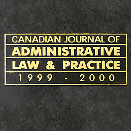 Canadian Journal of Administrative Law & Practice 2000 - Joachim paper cites Simm et al. 1996 ADR