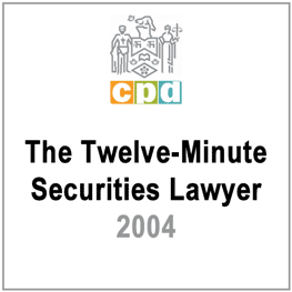 The Twelve-Minute Securities Lawyer (LSUC CPD 2004) - c. 3 by Anisman - cites Megens