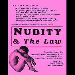 Nudity & The Law - public lecture by Simm (Aug. 6, 1997, at Toronto)