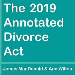 Annotated Divorce Act 2019 - MacDonald & Wilton - sums Kraft
