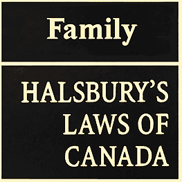 Family, volume in Halsbury's Laws of Canada - Lenkinski - cites Kraft