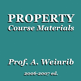 Property Course - Weinrib 2006-2007 - discusses Amberwood