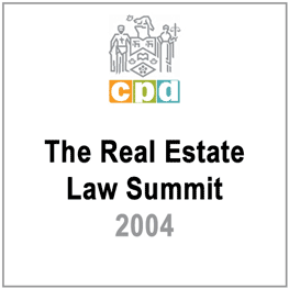 The Real Estate Law Summit (LSUC CPD 2004) c.7 by Carter - cites Amberwood