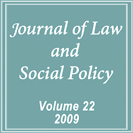 22 Journal of Law & Social Policy (2009) - Young paper cites Megens