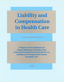 Liability & Compensation in Health Care 1990