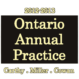 Ontario Annual Practice 2012-13 - Carthy et al. - cites Poulton & Megens; sums Morray