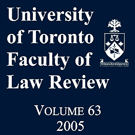 63 University of Toronto Faculty of Law Review 111 (2005) - Gourlay paper cites Poulton