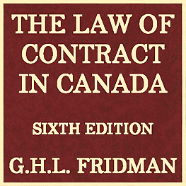 Law of Contract in Canada 6th - Fridman - cites Unilux Claussen3x Triathalon