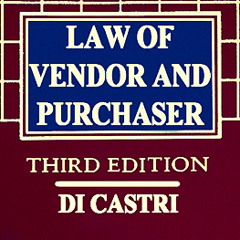 Law of Vendor Purchaser 3rd Di Castri - cites Morray2x Amberwood3x Claussen2x