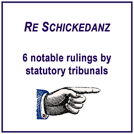 Notable ruling by statutory tribunals
