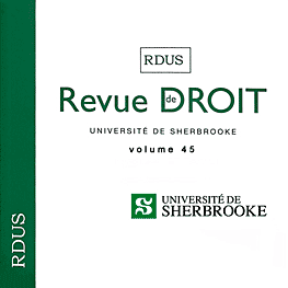 45 Revue de Droit Université de Sherbrooke 417 (2015) - Brabant paper cites Symtron
