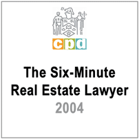 The Six-Minute Real Estate Lawyer (LSUC CPD 2004) c.20 by Ali - discusses Amberwood