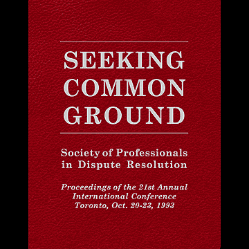 Seeking Common Ground (SPIDR 1994) c.15 by Feld & Simm