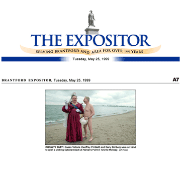 Brantford Expositor 1999-05-25 - Hanlan’s Point CO-zone opens