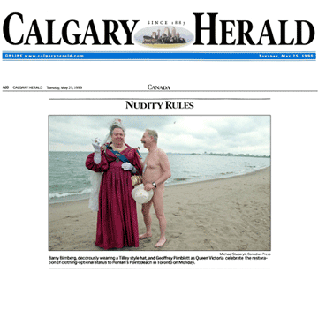 Calgary Herald 1999-05-25 p.A11 - Hanlan’s Point CO-zone opens