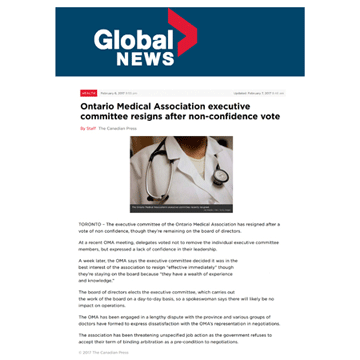 Global News 2017-02-06 - OMA exec resigns